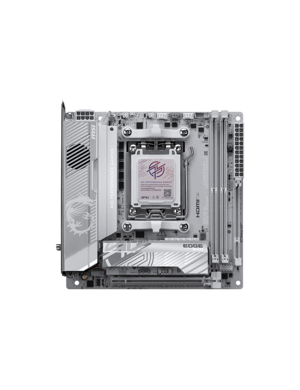 MSI MPG X870I EDGE TI EVO WIFI | Processor family AMD | Processor socket AM5 | DDR5 | Supported hard disk drive interfaces SATA,