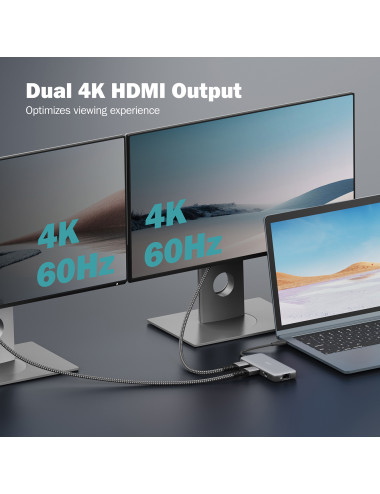 Digitus USB-C docking station, 8-port | DA-70915 | Ethernet LAN (RJ-45) ports 1 | HDMI ports quantity 2
