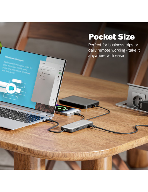 Digitus USB-C docking station, 8-port | DA-70915 | Ethernet LAN (RJ-45) ports 1 | HDMI ports quantity 2