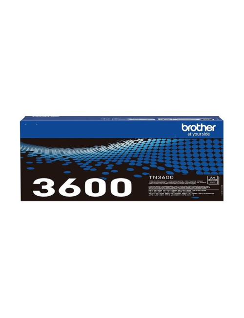 Brother TN-3600 Genuine Toner Cartridge, Black | Brother Brother | TN-3600 | Brother TN3600 - black - original - toner cartridge