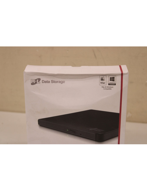 H.L Data Storage Ultra Slim Portable DVD-Writer | GP57EB40 | Interface USB 2.0 | DVD R/RW | CD read speed 24 x | CD write speed 