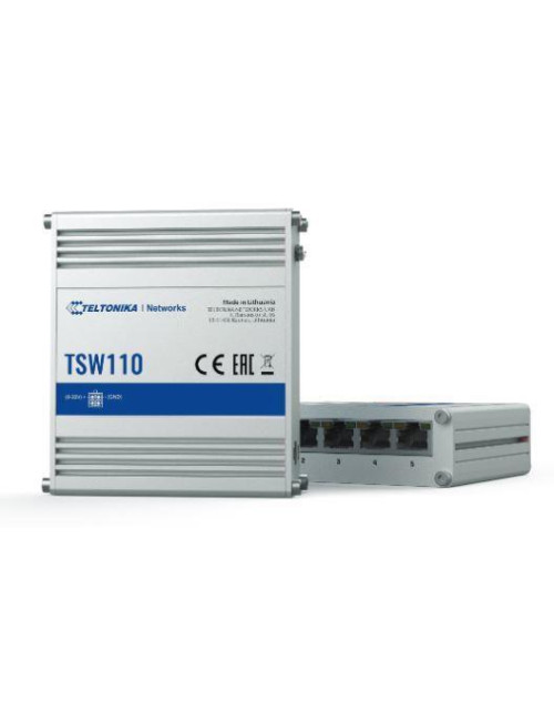 Switch|TELTONIKA|TSW110|Desktop/pedestal|DIN Rail|TSW110