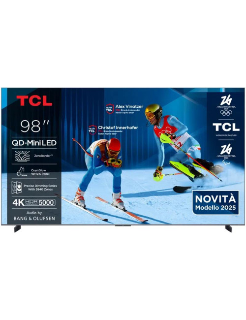 TV Set|TCL|98 "|4K Ultra HD|3840 x 2160 pixels|Flat|16:9|QLED|98Q8C