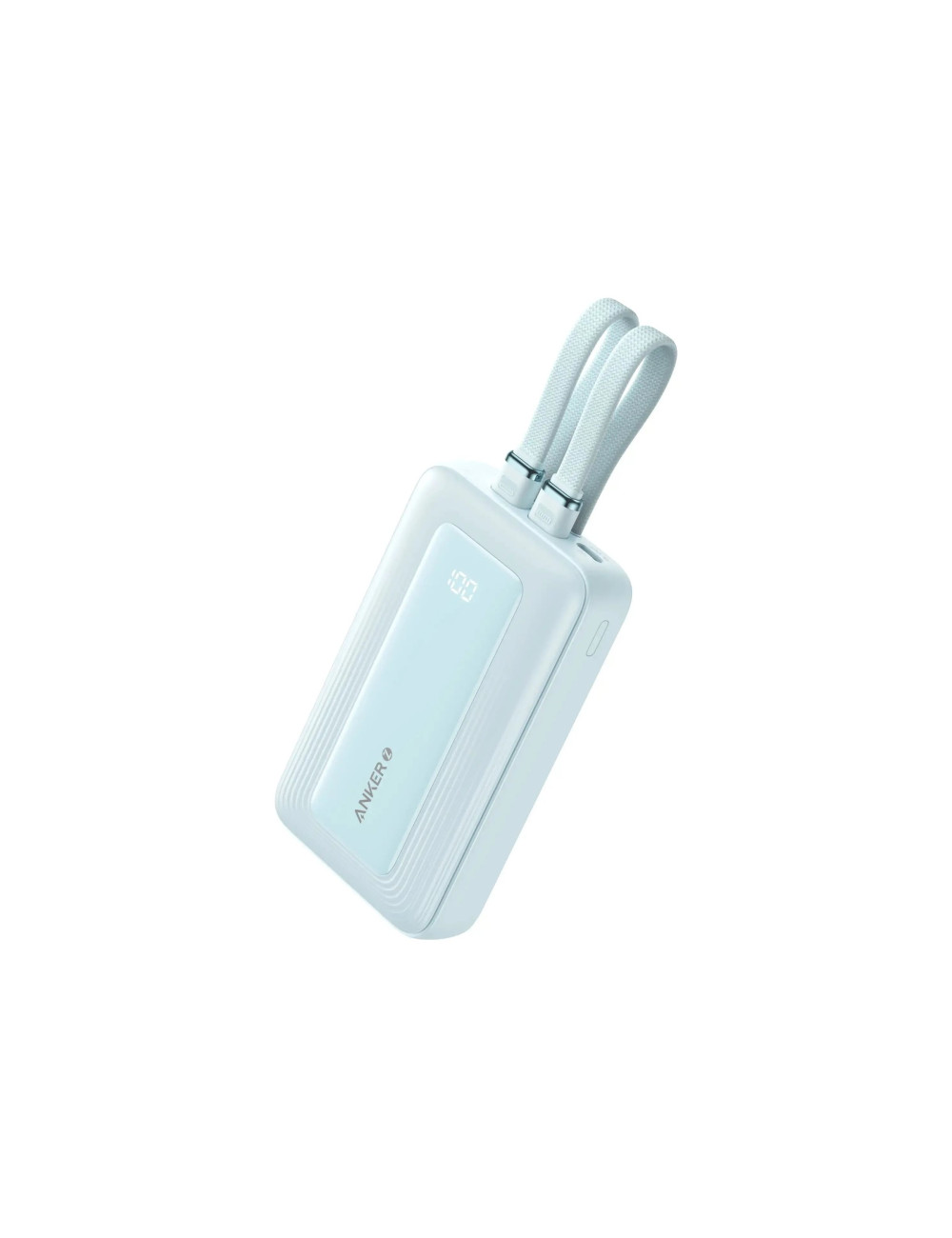 Anker Power Bank with Built-In USB-C and + Lighting Cable | A1680031 | 10000 mAh | 30W | Blue