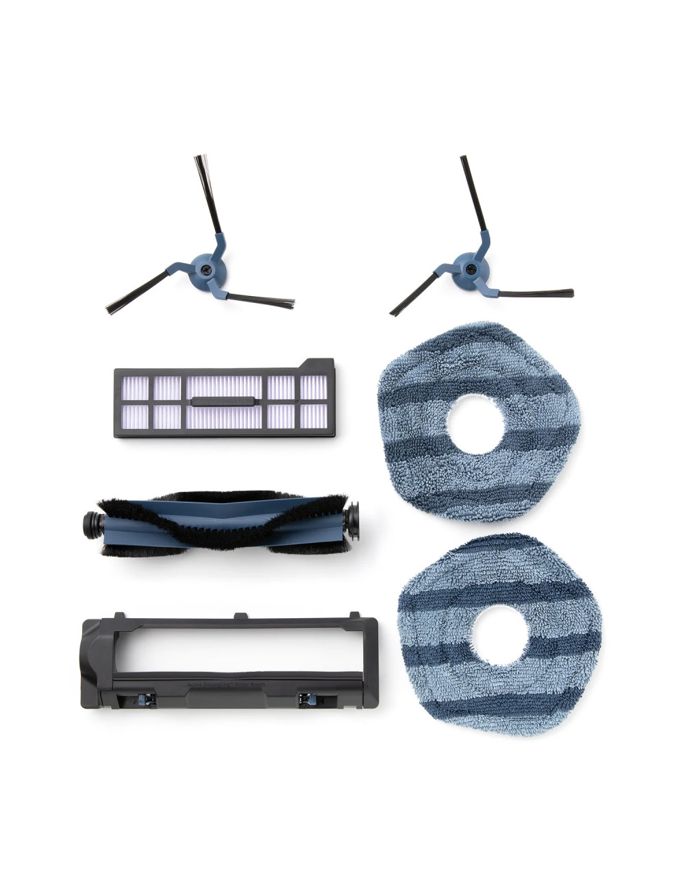 Anker Eufy | Replacement Parts Kit for eufy X10 Pro Omni Robot Vacuum, Roller Brush with Bristles and Rubber, Brush Guard, 2 Sid