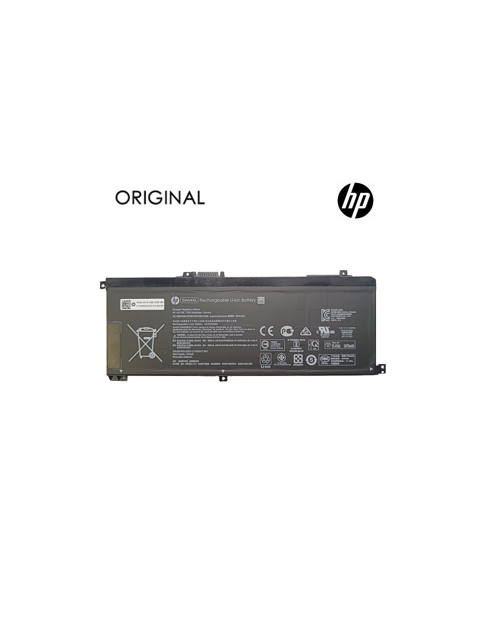 Notebook battery, HP SA04XL, 3470mAh, Original