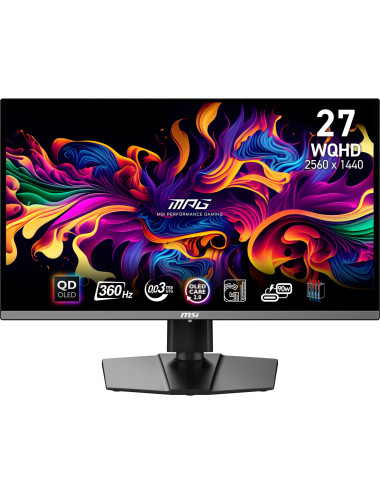 Monitor|MSI|MPG 271QRX QD-OLED|26.5"|Gaming|Panel QD-OLED|2560x1440|16:9|360Hz|Matte|0.03 ms|Swivel|Pivot|Height adjustable|Tilt