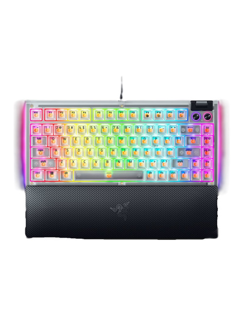 Razer Hot-swappable Mechanical Gaming Keyboard | BlackWidow V4 75% | Gaming Keyboard | Wired | US | Phantom White Edition | USB 