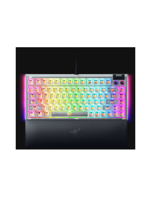 Razer Hot-swappable Mechanical Gaming Keyboard | BlackWidow V4 75% | Gaming Keyboard | Wired | US | Phantom White Edition | USB 