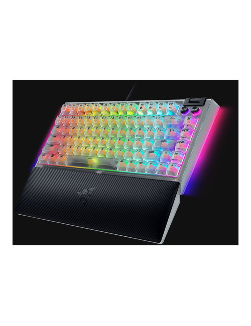 Razer Hot-swappable Mechanical Gaming Keyboard | BlackWidow V4 75% | Gaming Keyboard | Wired | US | Phantom White Edition | USB 
