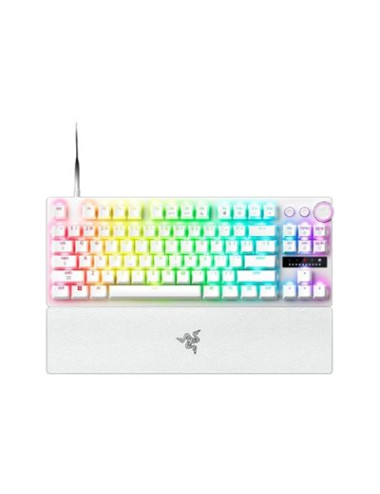 Razer Huntsman V3 Pro Tenkeyless 8KHz | Gaming keyboard | Wired | US | White | Razer Analog Optical Switch Gen-2