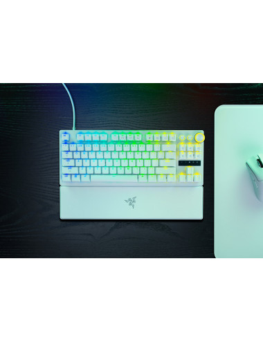 Razer Huntsman V3 Pro Tenkeyless 8KHz | Gaming keyboard | Wired | US | White | Razer Analog Optical Switch Gen-2