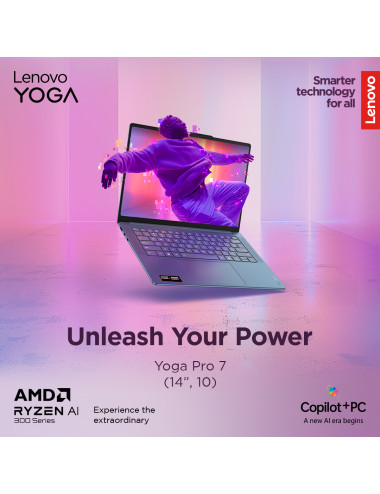 Lenovo Yoga Pro 7 14AKP10 | Tidal Teal | 14.5 " | OLED | 3K | 2944 x 1840 pixels | Glossy | AMD Ryzen AI 7 | 350 | 32 GB | Solde