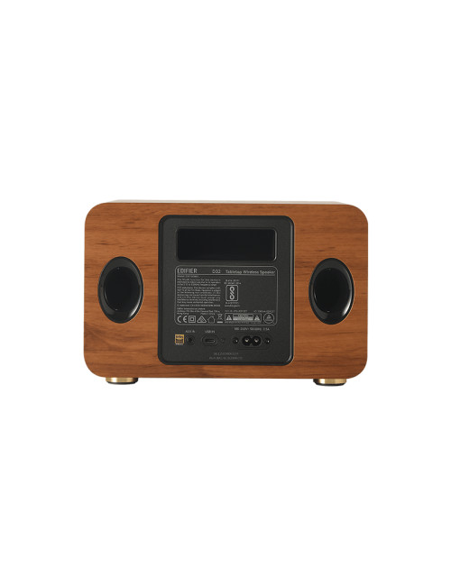 Edifier Tabletop Speaker | D32 | 60 W | Bluetooth | Brown | Wireless connection