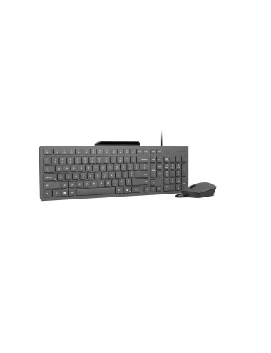 Lenovo Accessories 310 USB-A Wired Combo - US English | Lenovo Keyboard and Mouse | Wired with Phone holder | EN