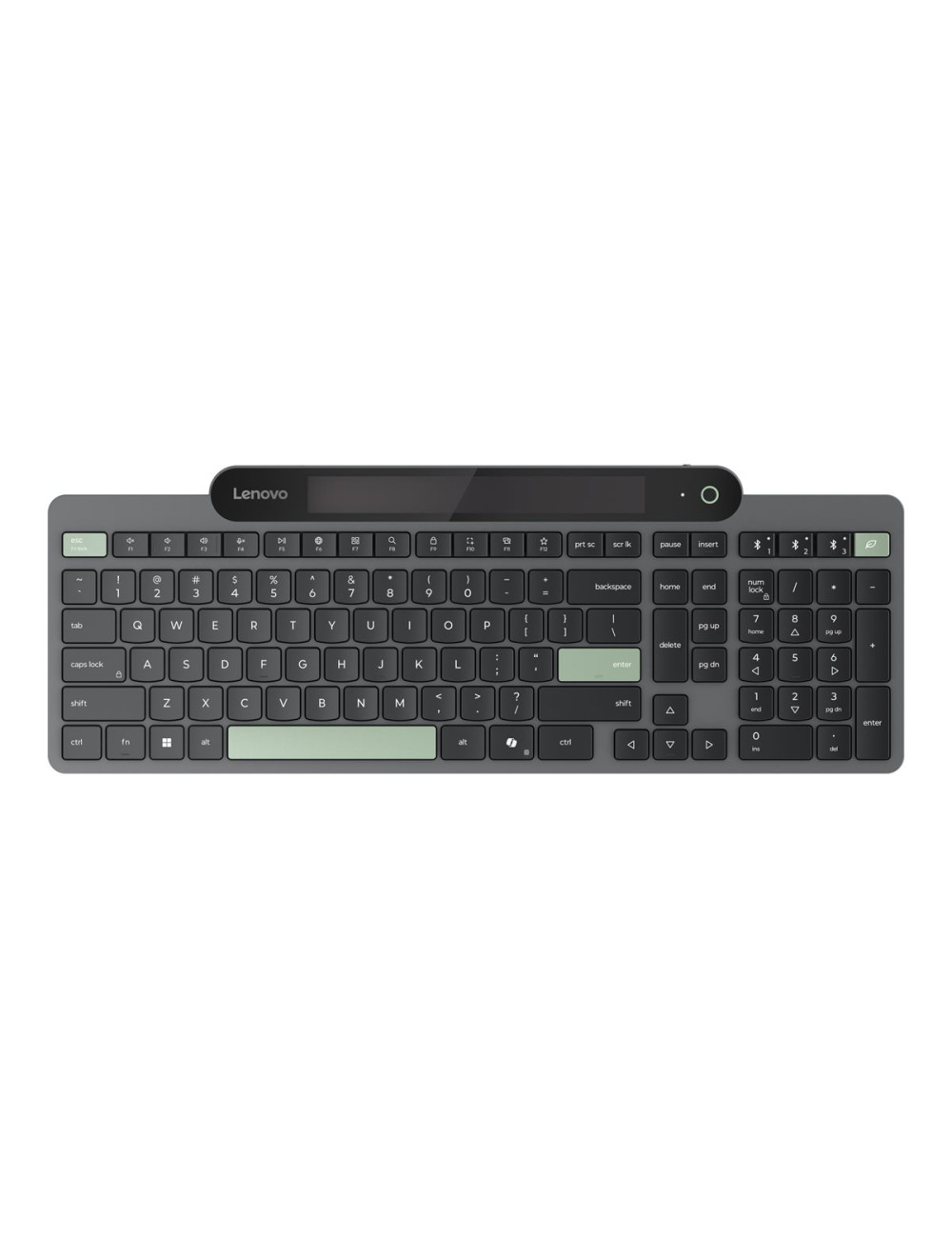 Lenovo Self-Charging Bluetooth Keyboard-US Euro | Keyboard | Bluetooth | US Euro | Black