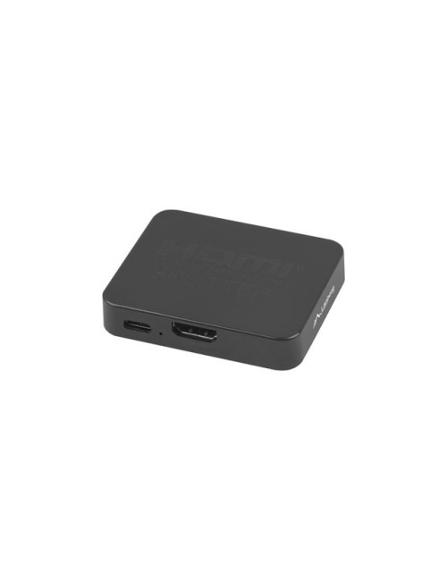 Lanberg Splitter video HDMI to 2X HDMI 4K, USB-C Port, Black | SPV-HDMI-1002