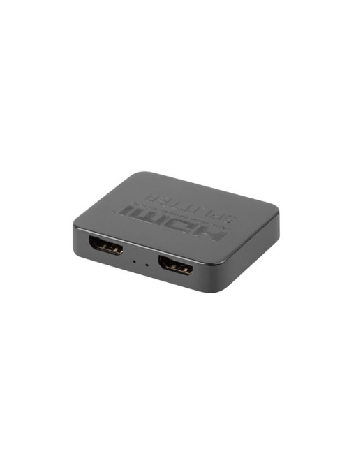 Lanberg Splitter video HDMI to 2X HDMI 4K, USB-C Port, Black | SPV-HDMI-1002
