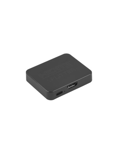 Lanberg Splitter video HDMI to 2X HDMI 4K, USB-C Port, Black | SPV-HDMI-1002