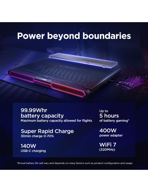 Lenovo Legion Pro 7 16IAX10H | Eclipse Black | 16 " | OLED | WQXGA | 2560 x 1600 pixels | Intel Core Ultra 9 | 275HX | 32 GB | C