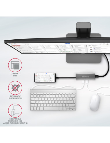 AXAGON Multi-port USB-C 10Gbps hub, 13cm | HMC-5G21