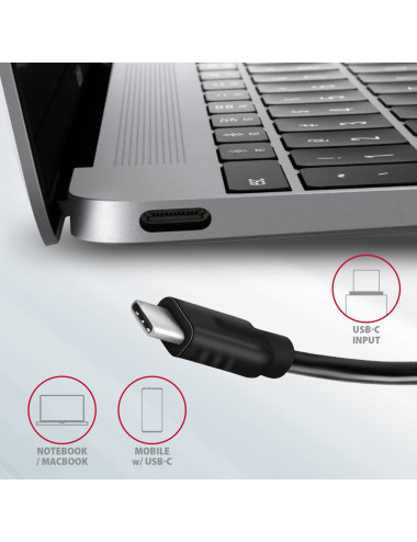AXAGON Multi-port USB-C 10Gbps hub, 13cm | HMC-5G21