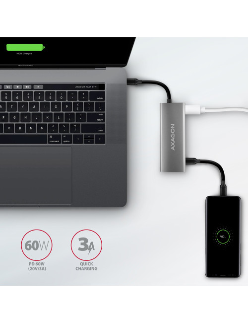 AXAGON Multi-port USB-C 10Gbps hub, 13cm | HMC-5G21