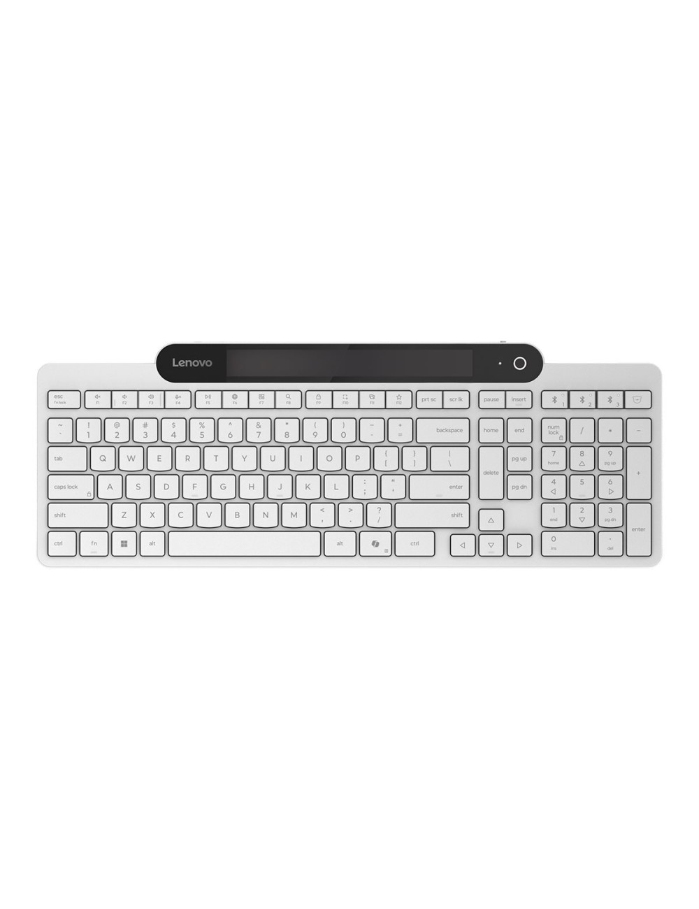 Lenovo 800 Self-Charging Bluetooth Keyboard-US English | Keyboard | Bluetooth | US English | White