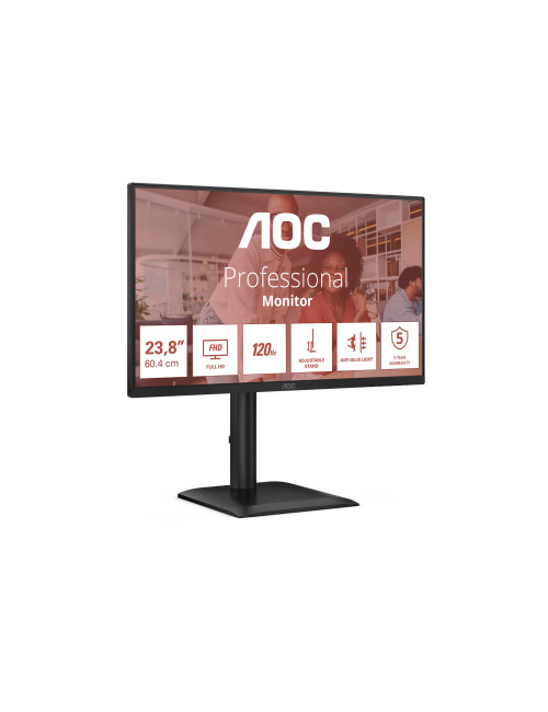 AOC 24E4U | 23.8 " | IPS | FHD | 16:9 | 120 Hz | 4 ms | 1920 x 1080 pixels | 300 cd/m