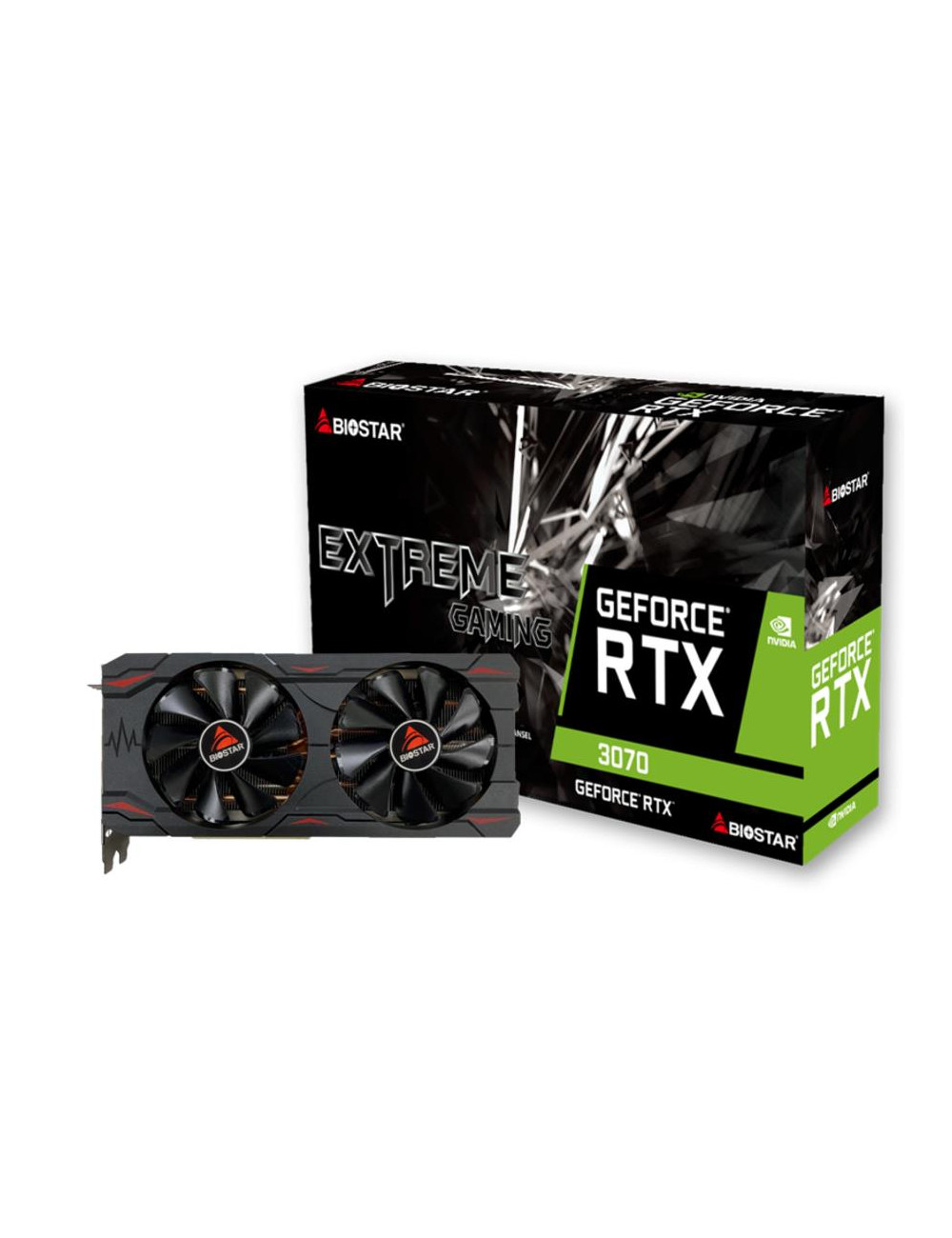 Graphics Card|BIOSTAR|NVIDIA GeForce RTX 3070|8 GB|GDDR6|256 bit|PCIE 4.0 16x|GPU 1500 MHz|Dual Slot Fansink|1xHDMI|3xDisplayPor