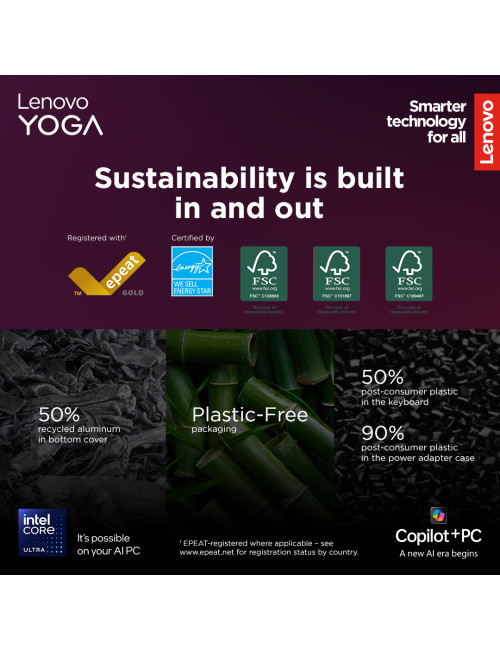 Lenovo Yoga Slim 9 14ILL10 | Tidal Teal | 14 " | OLED | Touchscreen | 4K WQUXGA | 3840 x 2400 pixels | Glossy | Intel Core Ultra