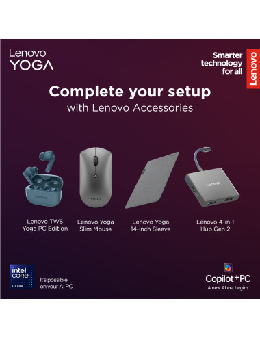 Lenovo Yoga Slim 9 14ILL10 | Tidal Teal | 14 " | OLED | Touchscreen | 4K WQUXGA | 3840 x 2400 pixels | Glossy | Intel Core Ultra