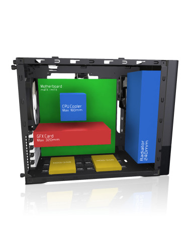 Fractal Design | NODE 804 | Side window | 2 - USB 3.0Audio in/outPower button with LED (white)HDD activity LED (white) | Black |