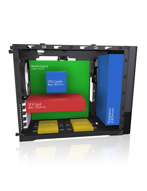 Fractal Design | NODE 804 | Side window | 2 - USB 3.0Audio in/outPower button with LED (white)HDD activity LED (white) | Black |