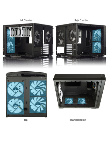 Fractal Design | NODE 804 | Side window | 2 - USB 3.0Audio in/outPower button with LED (white)HDD activity LED (white) | Black |