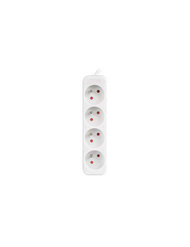 Lanberg Cable Power Strip 4X French Outlets Quality-Grade Copper, 1.5 m | PS0-04E-0150-W