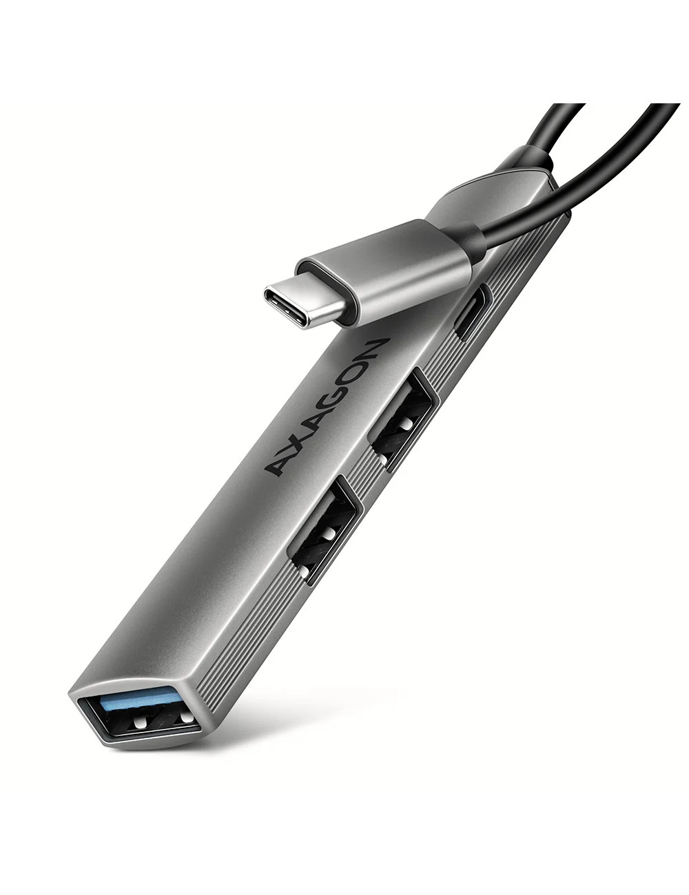 AXAGON ALU STRIP USB-C 4 port hub | HUE-STC