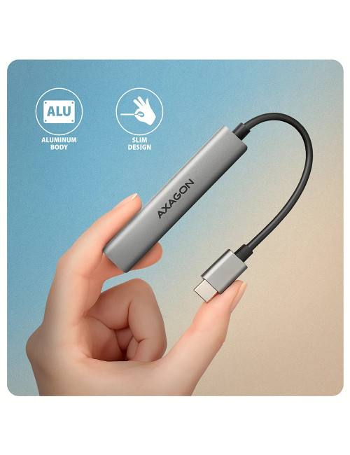 AXAGON ALU STRIP USB-C 4 port hub | HUE-STC