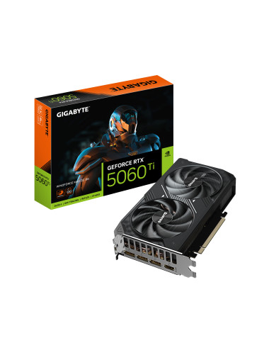 Gigabyte GeForce RTX 5060 Ti WINDFORCE MAX OC 8G | NVIDIA | 8 GB | GeForce RTX 5060 Ti | GDDR7 | HDMI ports quantity 1 | PCI-E 5