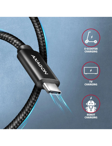 AXAGON NewGEN+ USB-C to USB-C 4 Gen 3 2/240 W cable, 0.5 m | BUCM4X-CM05AB