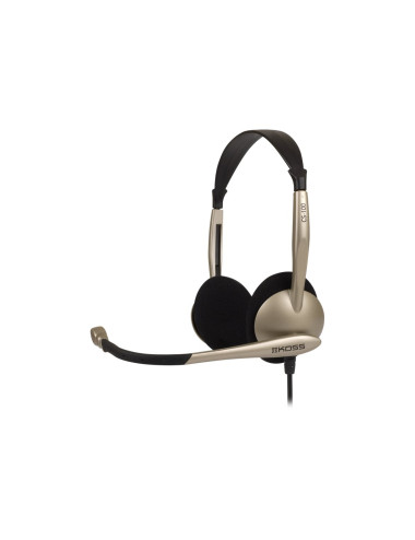 Koss | Headphones | CS100 | Wired | On-Ear | Microphone | Black/Gold