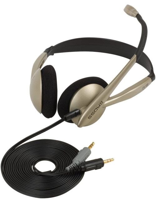 Koss | Headphones | CS100 | Wired | On-Ear | Microphone | Black/Gold