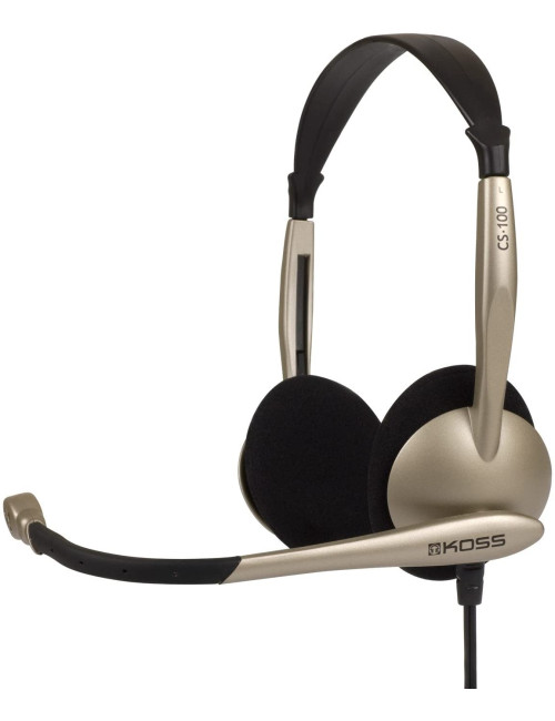Koss | Headphones | CS100 | Wired | On-Ear | Microphone | Black/Gold