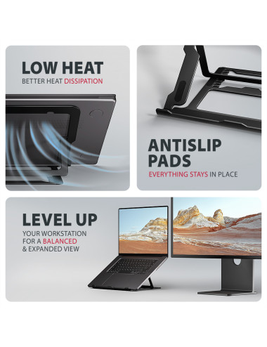 AXAGON STND-LAB stand for laptops and tablets | Adjustable Height, Angle | 10-17.3 " | Maximum weight (capacity) 20 kg | Black
