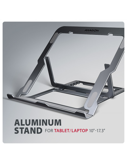 AXAGON STND-LAG stand for laptops and tablets | Adjustable Height, Angle | 10-17.3 " | Maximum weight (capacity) 20 kg | Grey