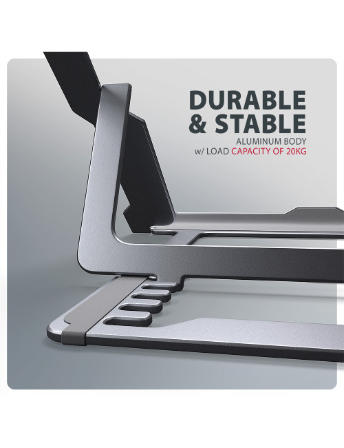 AXAGON STND-LAG stand for laptops and tablets | Adjustable Height, Angle | 10-17.3 " | Maximum weight (capacity) 20 kg | Grey