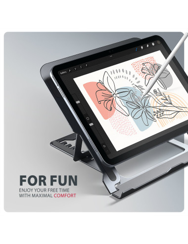 AXAGON STND-LAG stand for laptops and tablets | Adjustable Height, Angle | 10-17.3 " | Maximum weight (capacity) 20 kg | Grey