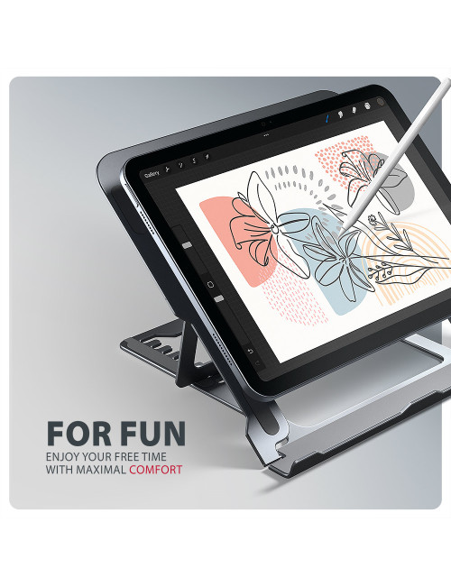 AXAGON STND-LAG stand for laptops and tablets | Adjustable Height, Angle | 10-17.3 " | Maximum weight (capacity) 20 kg | Grey