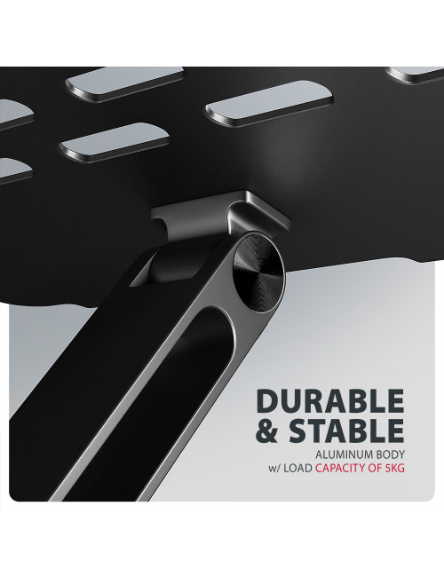 AXAGON STND-LQB stand for notebooks and tablets | Adjustable Height, Angle | 10-17.3 " | Maximum weight (capacity) 5 kg | Black