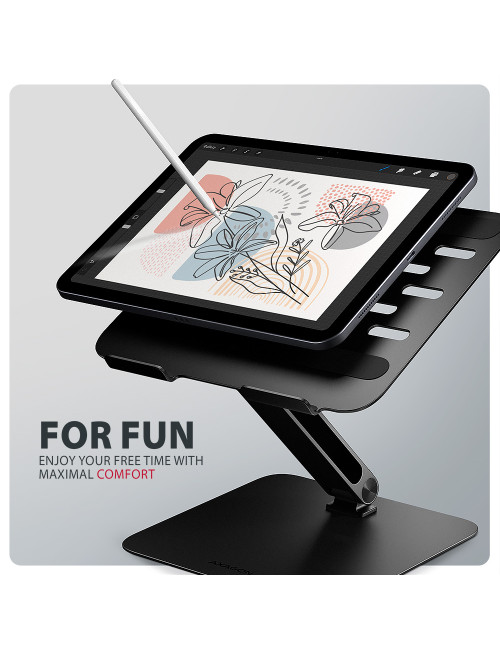 AXAGON STND-LQB stand for notebooks and tablets | Adjustable Height, Angle | 10-17.3 " | Maximum weight (capacity) 5 kg | Black